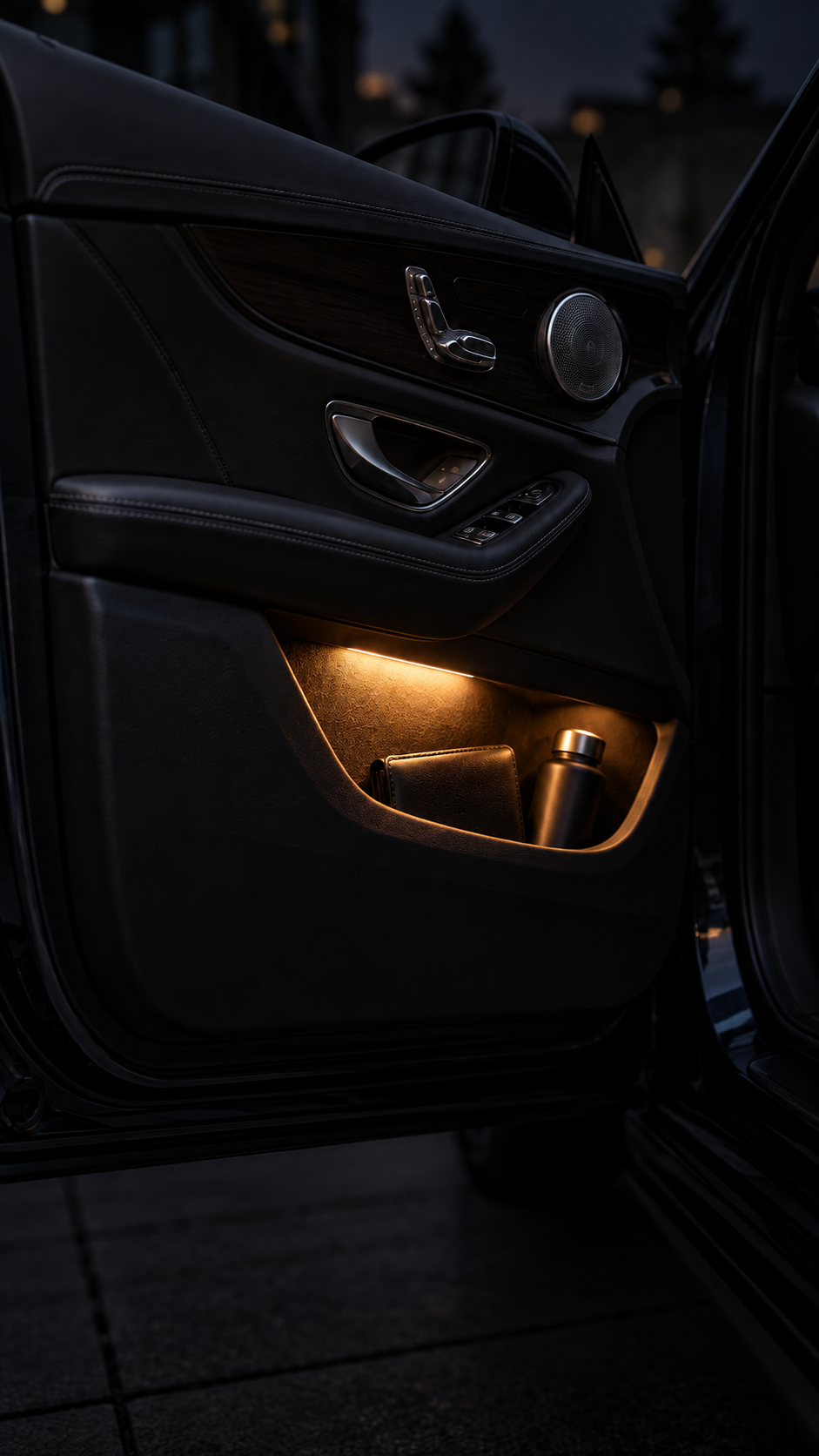 Door Storage Pocket Lighting Showcase